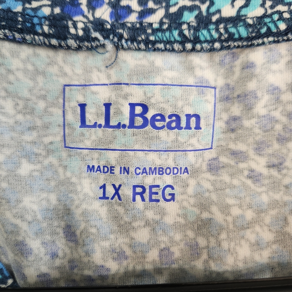 L.L. Bean Blue and White Speckled Dress - Picture 4 of 5